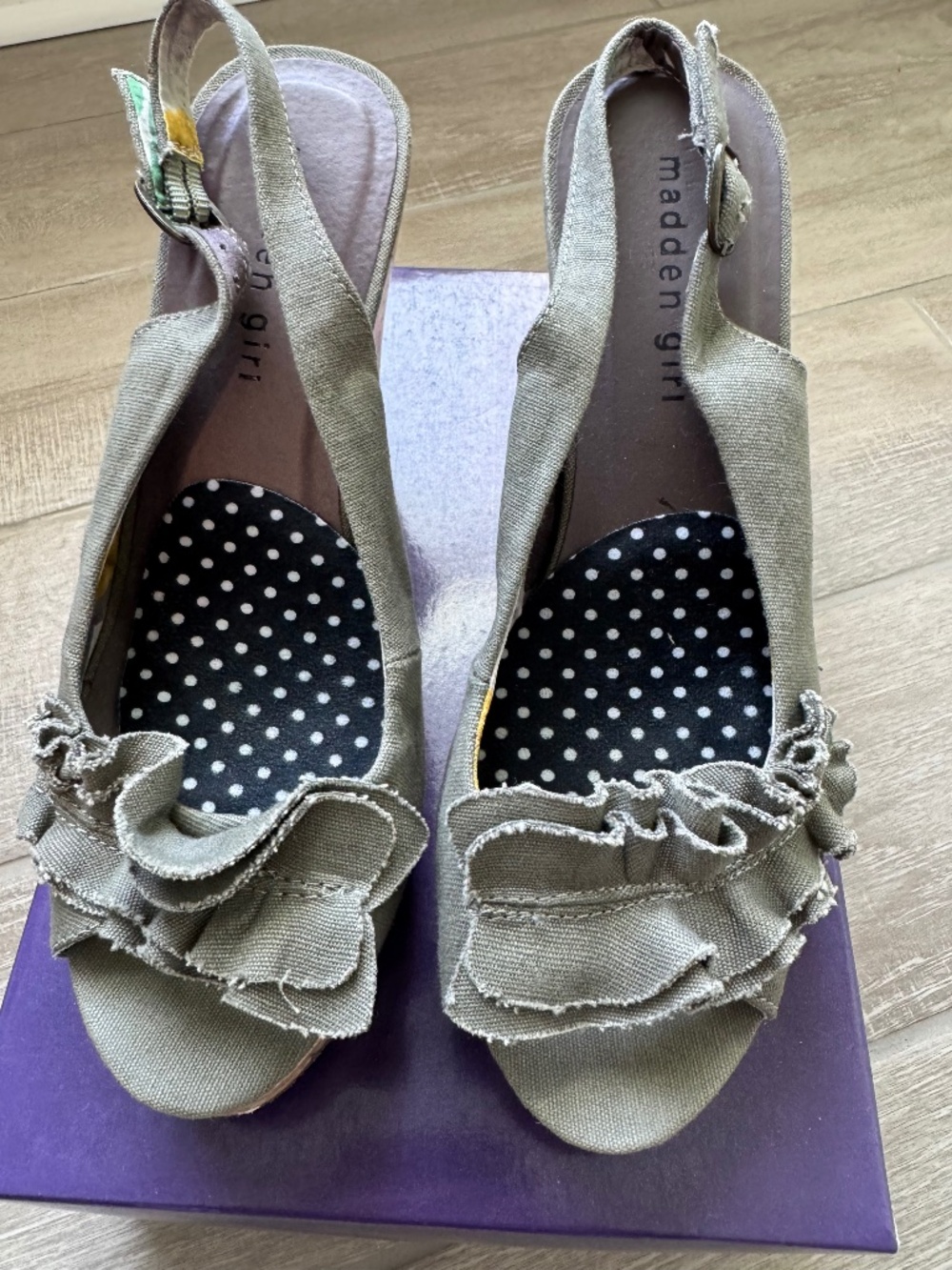 Madden Girl Wedge Sandals 7 1/2 in original box